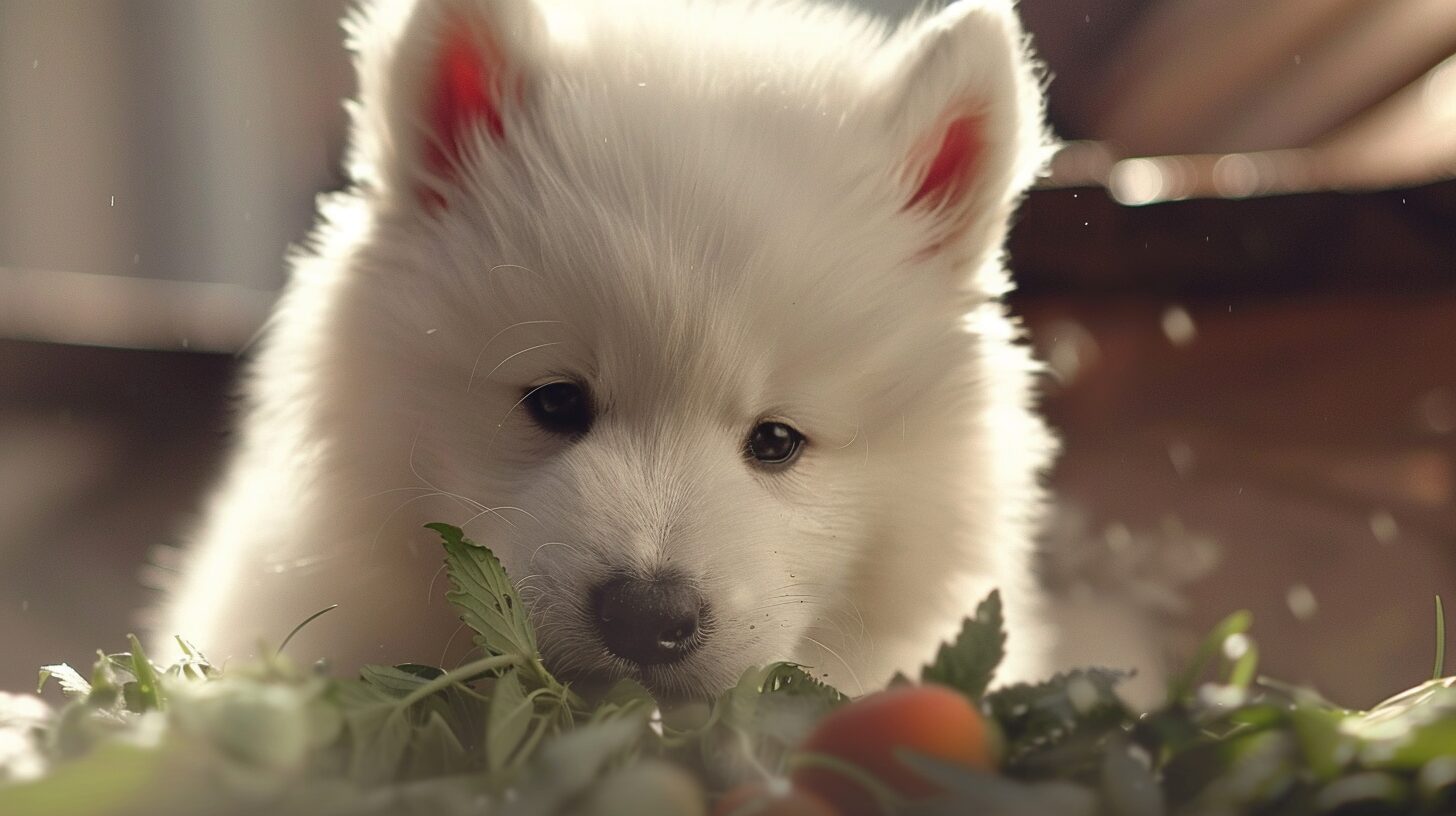 サモエドの子犬に最適な栄養バランスとフードの選び方